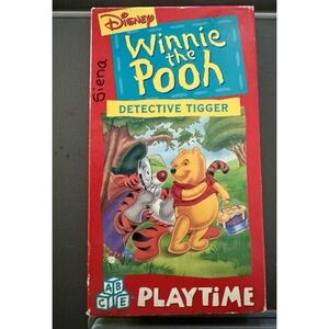 Disney Winnie the Pooh Playtime Detective Tigger VHS Video Tape Cartoon Vtg‎ 90s